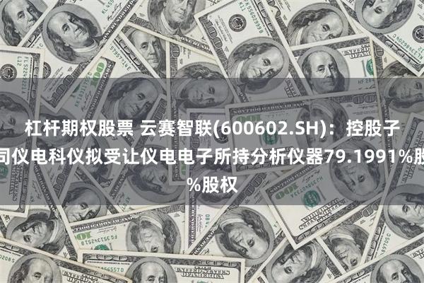 杠杆期权股票 云赛智联(600602.SH)：控股子公司仪电科仪拟受让仪电电子所持分析仪器79.1991%股权