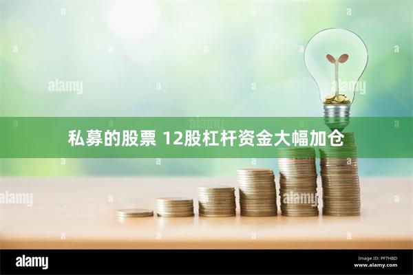 私募的股票 12股杠杆资金大幅加仓