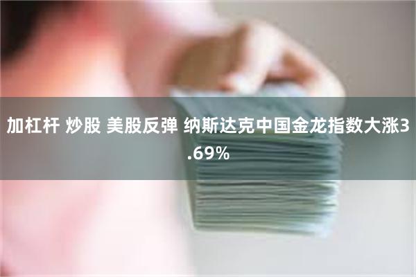 加杠杆 炒股 美股反弹 纳斯达克中国金龙指数大涨3.69%