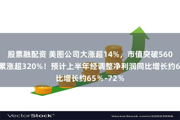 股票融配资 美图公司大涨超14%，市值突破560亿，今年累涨超320%！预计上半年经调整净利润同比增长约65％-72％