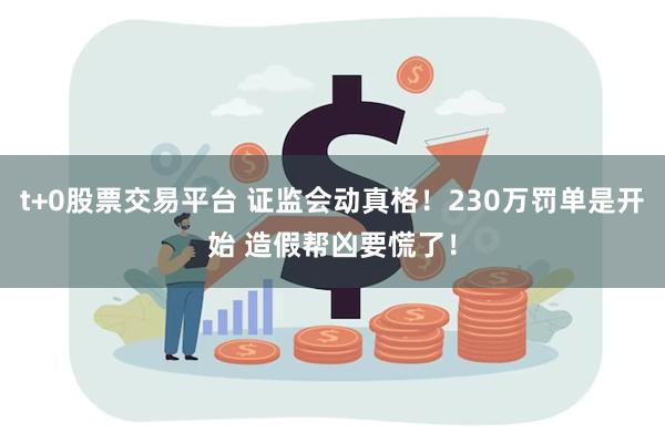 t+0股票交易平台 证监会动真格！230万罚单是开始 造假帮凶要慌了！