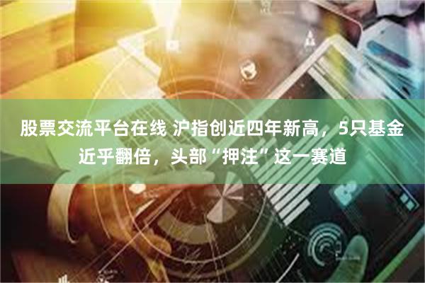 股票交流平台在线 沪指创近四年新高，5只基金近乎翻倍，头部“押注”这一赛道