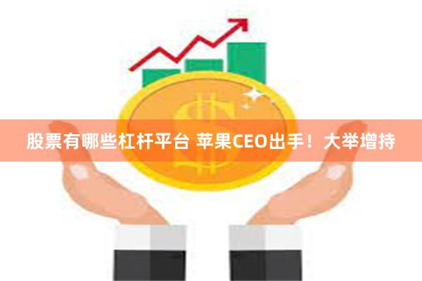 股票有哪些杠杆平台 苹果CEO出手！大举增持
